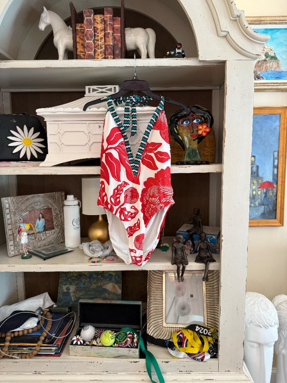 Celandine x Grace Gillespie Marcela plunged one piece swimsuit XL anthropologie - Picture 4 of 7